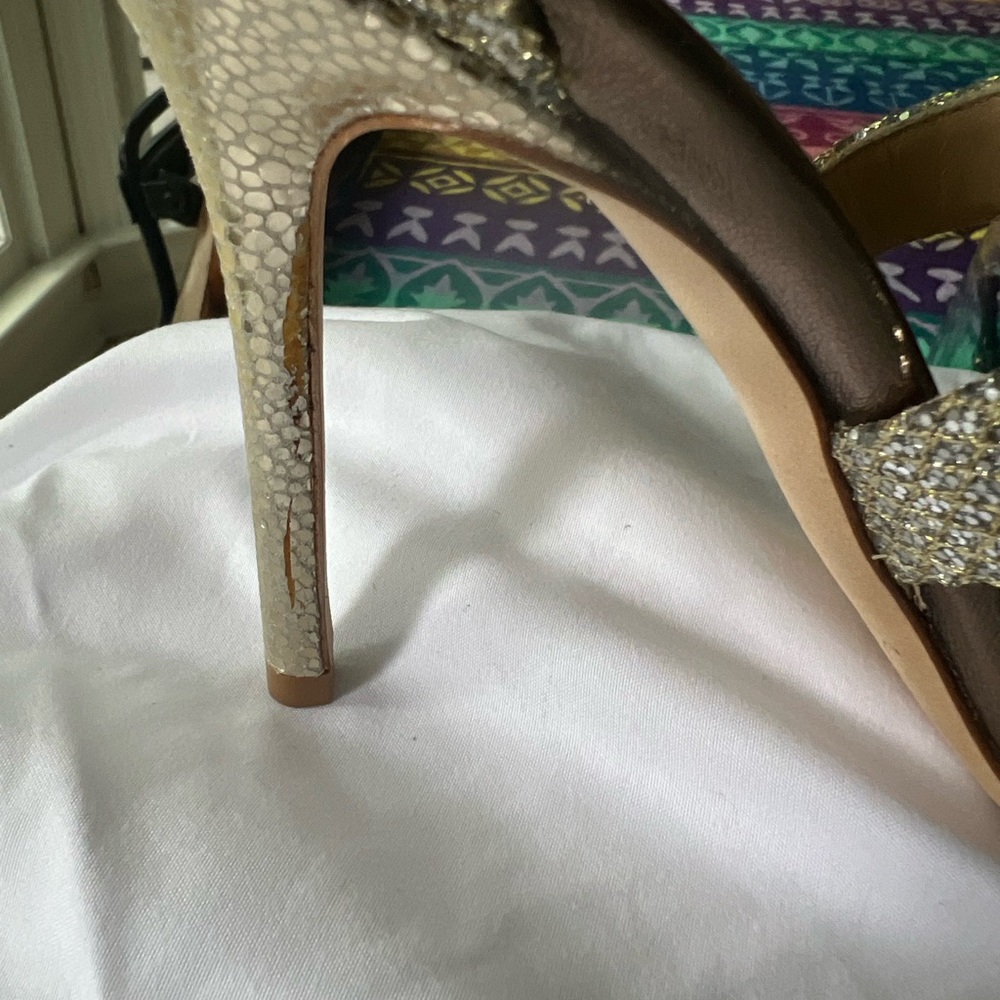 Jimmy Choo Gold/Silver Women's Heels New With Box - Picture 13 of 13